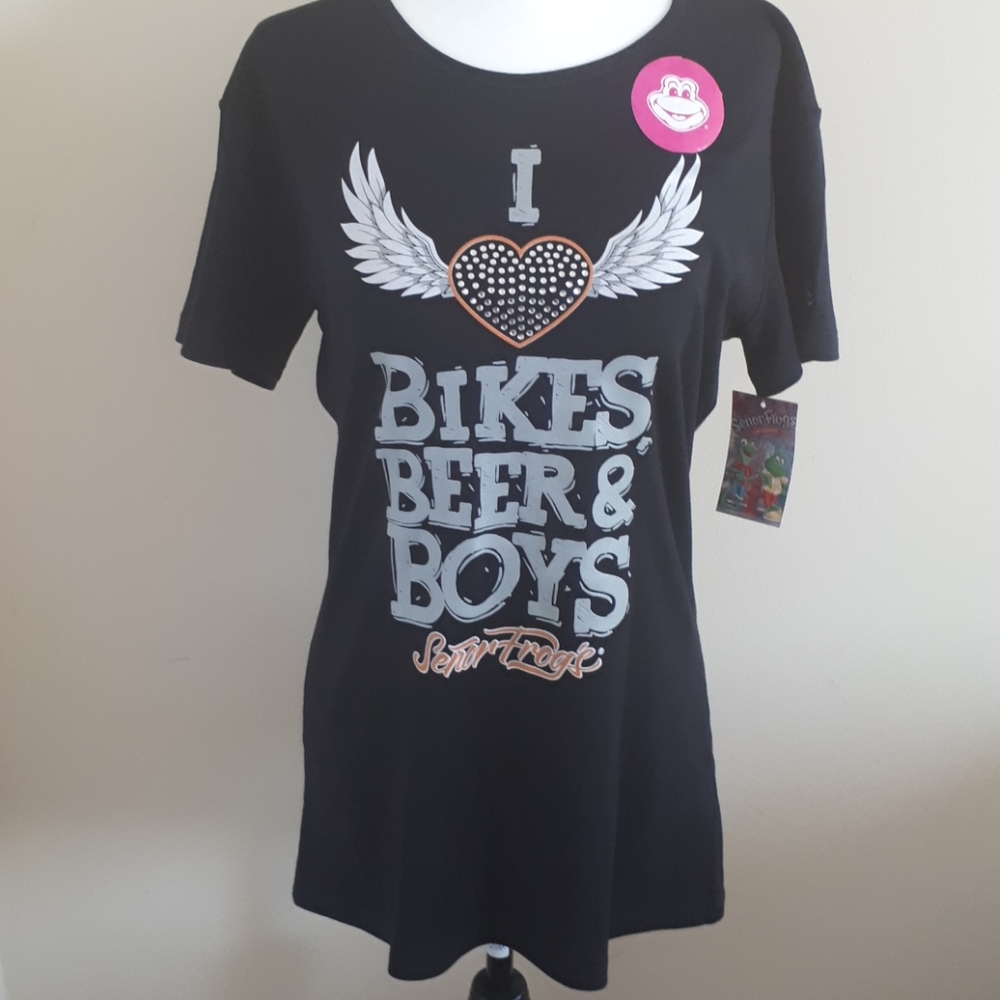 Senor Frogs Black  Junior Tshirt